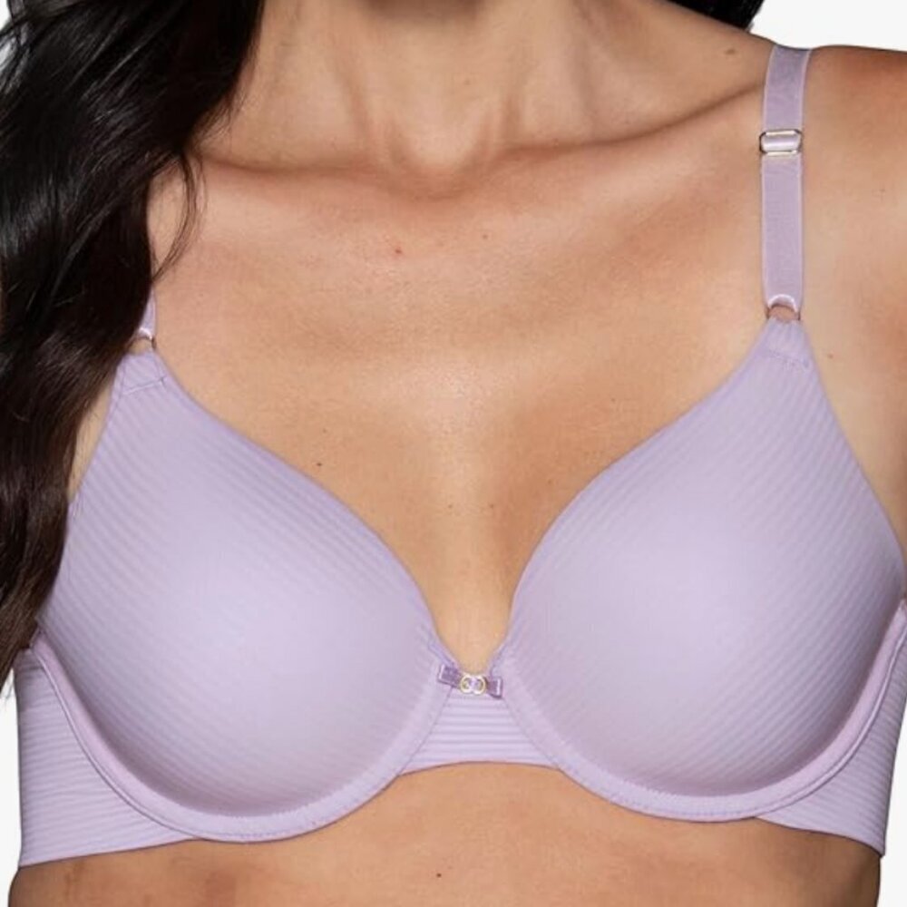 Nwt Vanity Fair Women's Full Coverage Beauty Back Smoothing Bra, Lavender, 36c